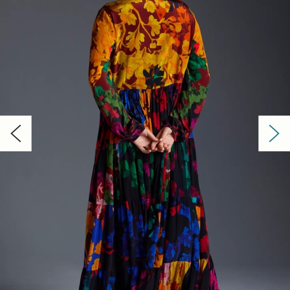 New Anthropologie Siddhartha bansal tiered maxi dress - Picture 3 of 8